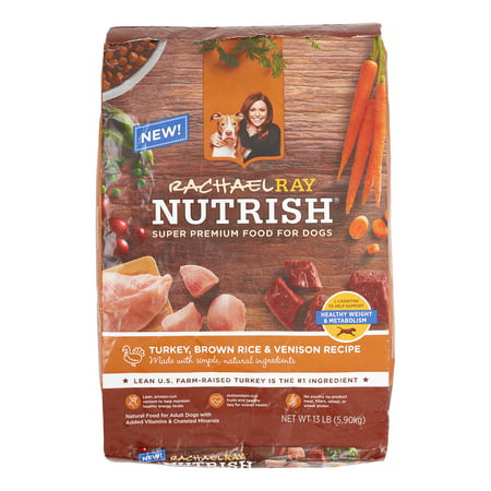 Rachael Ray Nutrish Super Premium Turkey, Brown Rice & Venison Dry Dog ...