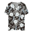 thumbnail image 5 of Yuwull Blouses For Women Casual, Womens Plus Size Summer Tops Casual V Neck Hollow Tee Shirts Leaf Sleeve Fashion Loose Blouse, 5 of 7