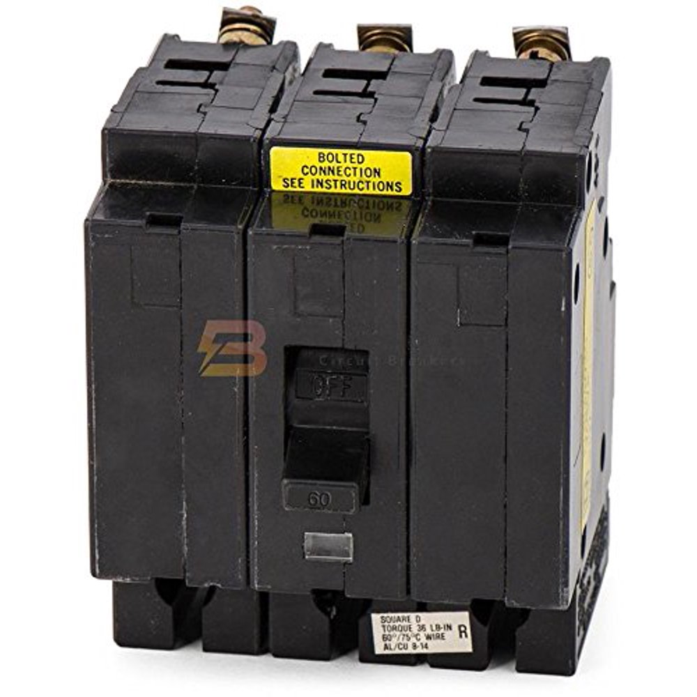 Square D EHB34060 3 Pole 60 Amp 480v Circuit Breaker EHB EHB4
