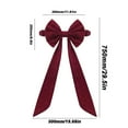 thumbnail image 3 of 12PC Burgundy Chair Sashes Christmas Red Chair Bows for Chairs 29.5"x19.7" Elastic Burgundy Velvet Sashes Chairs Bows for Christmas Banquet Home Wedding Events Holiday Event Decor Banquets Party, 3 of 8