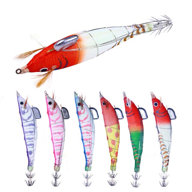 Pesca Señuelo de pesca de camarón de madera luminosa 12 cm 14,3 g cebo artificial (púrpura claro)