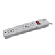 thumbnail image 1 of Barra Multicontacto Sanelec 6 Entradas con 2 Puertos USB 1354, 1 of 4