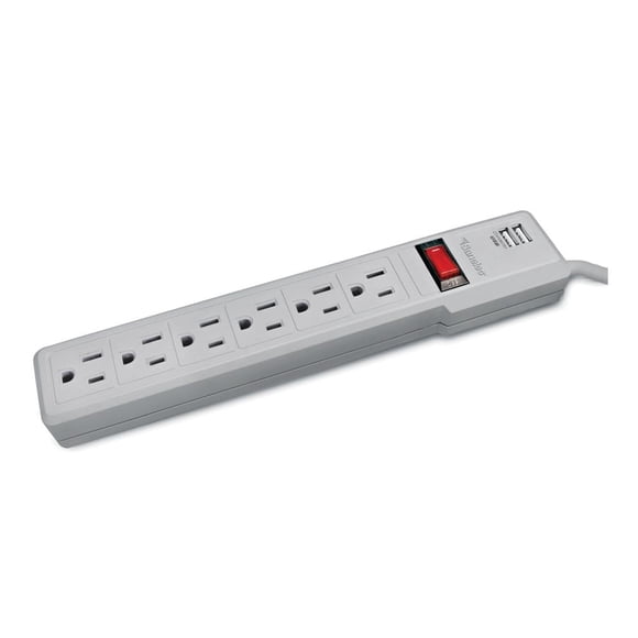 Barra Multicontacto Sanelec 6 Entradas con 2 Puertos USB 1354