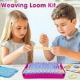 thumbnail image 6 of Weaving Loom Kit Toys for Kids and Adults DIY Arts and Crafts for Girls Ages 5 6 7 8 9 10 12, Pot Holder Loom Knitting Kits Includes 8 Color Craft Loops for Beginners$$Art & Craft, 6 of 7