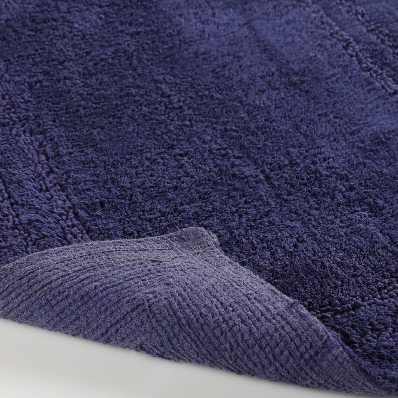 Superior Non-Slip Washable Bath Rug Set, 20" x 30", 24" x 36", Navy Blue