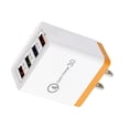 thumbnail image 3 of 5pcs 4 USB 3A Adaptador de enchufe de EE. UU. Carga rápida de viaje (naranja), 3 of 7