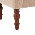 thumbnail image 4 of Christopher Knight Home 59" Upholstered Ottoman Bench, Rolled Arms, End of Bed Bench with Wooden Legs, Light Khaki, 4 of 8
