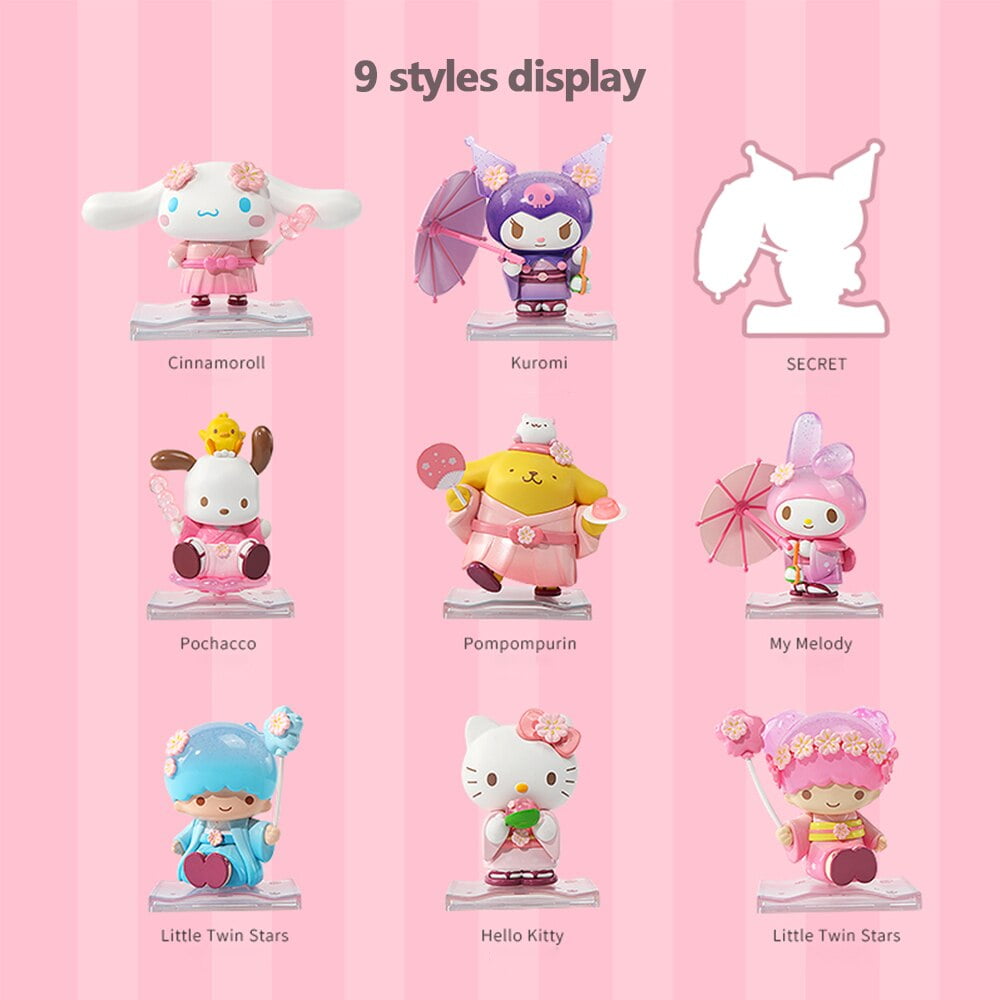 Caja ciega de personajes de Sanrio, Kuromi Cinnamoroll, Hello Kitty,  Melody, Pocahcco, figura, juguetes, flores y frutas, colección de muñecas,  lindo | Walmart en línea