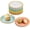 Assorted Colors, variant on 50 Pack Lemon Yellow Paper Plates with Gold Scalloped Rim — 7 Inch Disposable Dessert Plates for Easter Brunch, Spring Baby Shower & Summer Picnic