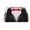 Silver, variant on Travel Makeup Bag Tuxedo Bow Tie Cosmetic Bag for Women, Waterproof Portable Pouch Toiletry Bag Pattern Make up Bag Gold