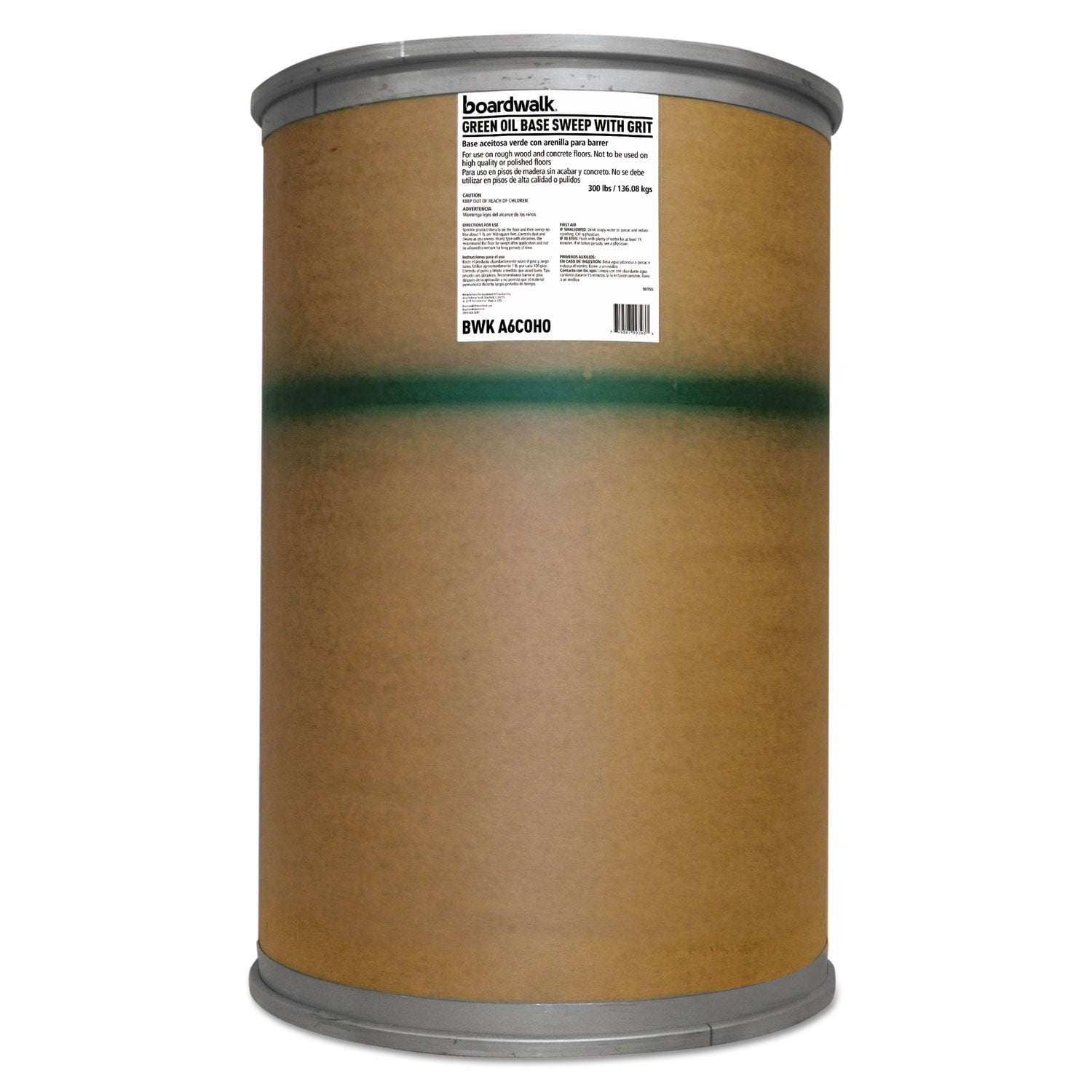 OilBased Sweeping Compound, Grit, Green, 300lbs, Drum