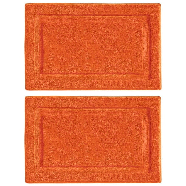 Alfombra de baño mDesign antideslizante de microfibra absorbente de agua, paquete de 2
