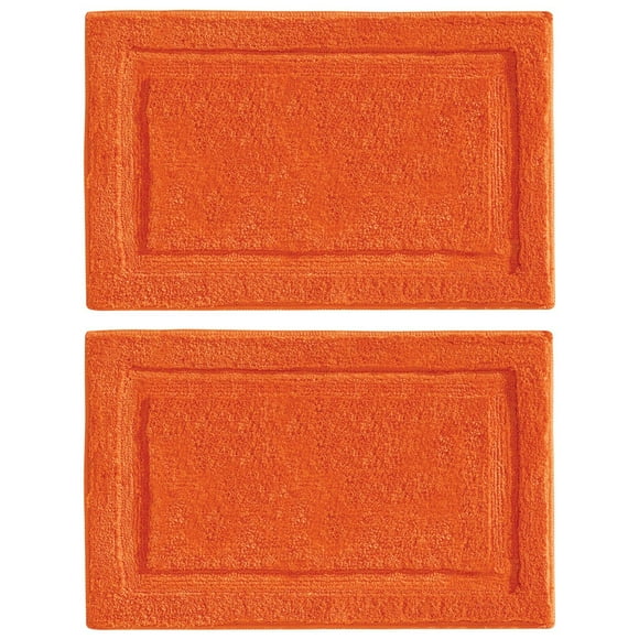 Alfombra de baño mDesign antideslizante de microfibra absorbente de agua, paquete de 2