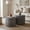Stone Gray, variant on Leumius Set of 2 Nesting Coffee Tables, Round Modern Circle Wooden Accent Side End Tables for Small Space Living Room Bedroom Gray