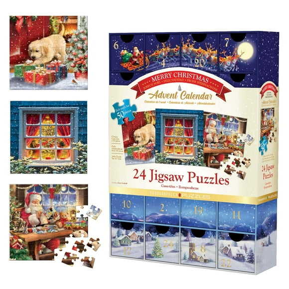 Eurographics Classique Noël par Simon Sreadwell Calendrier de l'Avent avec 24 Casse-Tête de Noël (8924-5735)