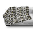 thumbnail image 2 of Fish Soft Flannel Fleece Throw Blanket, Child Swimming Deep down in the Ocean Amongst Reef Fish Nursery, Cozy Plush for Indoor and Outdoor Use, 50" x 60", Earth Yellow Black and White, by Ambesonne, 2 of 5