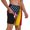 Black, variant on Men's German America Flag Swim Trunks with Compression Liner Bathing Suit Swimwear