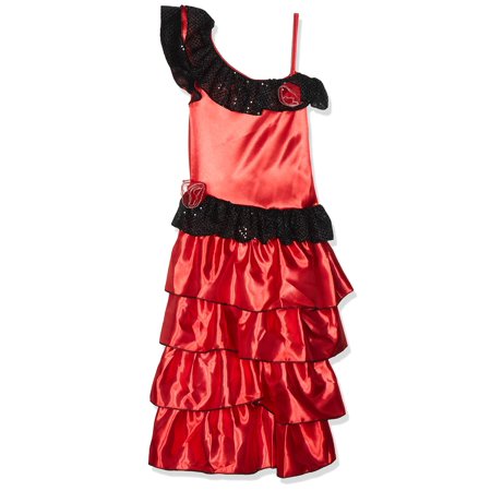 Child\'s Red and Black Spanish Princess Costume, Medium