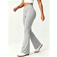 thumbnail image 3 of DENTOYOU Flare Yoga Pants for Women High Waist Butt Lifting Bootcut Pants Workout Sports Leggings Light Gray XS, 3 of 7