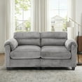 thumbnail image 3 of Bonzy Home Modern Loveseat Modular Sectional Sofa Couches for Living Room Entertaining Guests or Relaxing Alone for Small Spaces Apartment Gray, 3 of 7