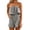 1-Grey, variant on uvwlwu Women Floral Print Strapless Romper Bandeau Ruffle Tube Top Elastic High Waist Side Pocket Short Jumpsuit Elegant Summer Vacation Casual Occasion Outfit,L