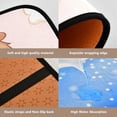 thumbnail image 3 of 4-Piece Bathroom Set with Waterproof Shower Curtain with Non-Slip Bath Mat, U-Shaped Mat & Toilet Lid Cover Adorable Capybaras in Love, 3 of 8