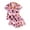 AA-#Pink5183, variant on WOYY Halloween Pajamas for Girls Cute Short Sleeve Top Shorts PJs Sleepwear, Sizes 3-14