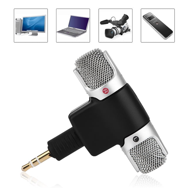 Mini Stereo Microphone with 3.5mm Gold plating Plug Jack for PC Laptop MD Camera, Highly Affordable and Compact Stereo Microphone, Suitable for PC and Sound Recorder
