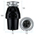 thumbnail image 5 of Eco Logic 1/2 HP Continuous Feed Garbage Disposal with Brushed Nickel Flange and Stopper Kit 10-US-EL-7-DS-3B-BN, 5 of 7