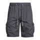 thumbnail image 2 of pstuiky Pantalones cortos de gimnasio, Pantalones cortos de cintura elástica con cordón y múltiples bolsillos a la moda para hombre Pantalones cortos deportivos para hombre, 2 of 9
