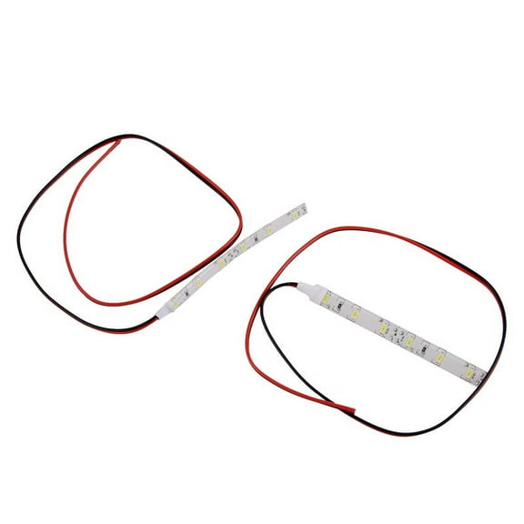 2x 10cm 12V White 6 LED 5630 SMD Strip Lights For Car Boat Motor Van Waterproof