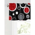 thumbnail image 6 of Valances for Windows Abstract Red Rod Pocket Cafe Window Treatments Valance Curtains for Kitchen Bathroom Laundry Basement Windows 42"x12", 6 of 9