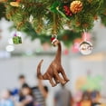 thumbnail image 2 of (Clearance) BNNG Christmas Dinosaur Ornaments 2D Dinosaur Hanging Ornament Christmas Tree Decor Dinosaur with Scarf Pendant Ornament for Dinosaur Themed Birthday Party Favors Christmas Tree, 2 of 6