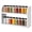 White, variant on 3 Tier Bamboo Spice Rack, Countertop or Wall Mounting Wood Spice Jars Organizer Shelf for Kitche, Pantry (Natural)