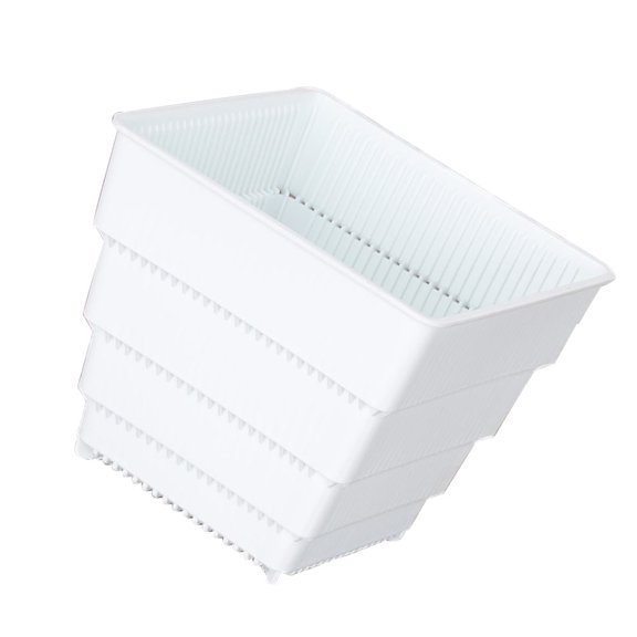 BEADCEST Planter for Succulents Flowerpot White Resin Friends Home 1Pc