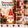 thumbnail image 6 of Conical Santa Claus Tabletop Decoration, Cute Wooden Resin Santa Figurine With White Hat, Christmas Decor, 8in Lighted Indoor Holiday Tabletop Decor for Mantel Desk Shelf, Multicolor, 6 of 8