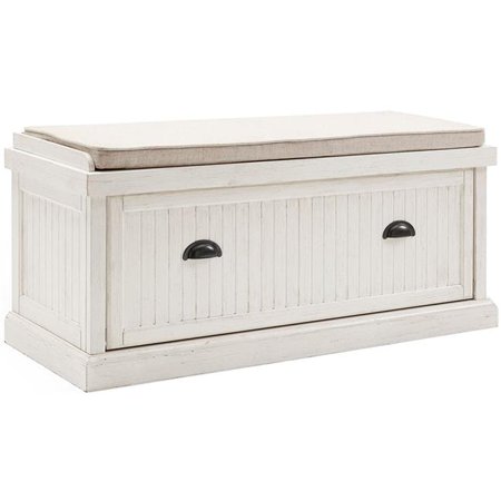 Seaside Entryway Bench - Distressed White