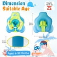 thumbnail image 4 of Qoosea Pool Floats Swimming Float Kids Swim Ring with Canopy Swimming Pool Float for 6 to 48 Months, 4 of 8