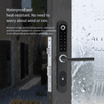 thumbnail image 4 of Tuya Smart Door Lock Fingerprint Biometric Waterproof Digital Electronic Lock APP IC Card Password Aluminum Alloy Lock A,1 x Electronic Lock,Black, 4 of 5