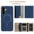 thumbnail image 5 of Allytechgroup Case for Samsung Galaxy S21 Plus/ S21+,[RFID Blocking] 2-in-1 Detachable Magnetic Wallet Case [Compatible with MagSafe] Stand PU Leather Cover with Credit Card Slots/Cash Slot, Darkblue, 5 of 13