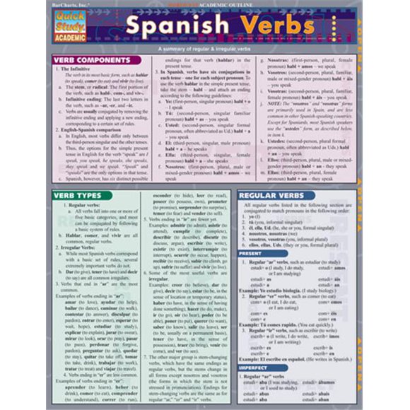 BarCharts- Inc. Spanish Verbs