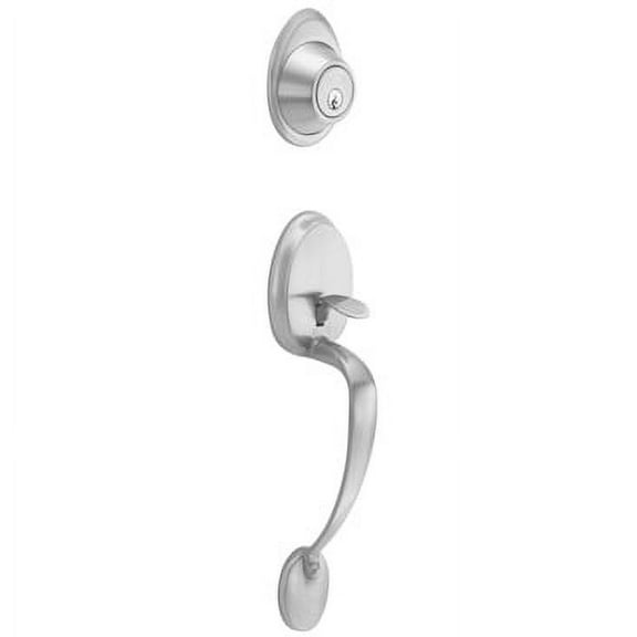 Dexter by Schlage JH58BAR625 Barcelona Exterior Handleset with Deadbolt, Bright Chrome