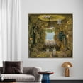 thumbnail image 2 of Surreal Canvas, Garden Landscape Wall Decor, Abstract Artwork, Surreal Garden Printed Canvas, Surrealism Poster, Abstract Landscape Canvas Art, Canvas Wall Decor - Gold Framed, 2 of 6