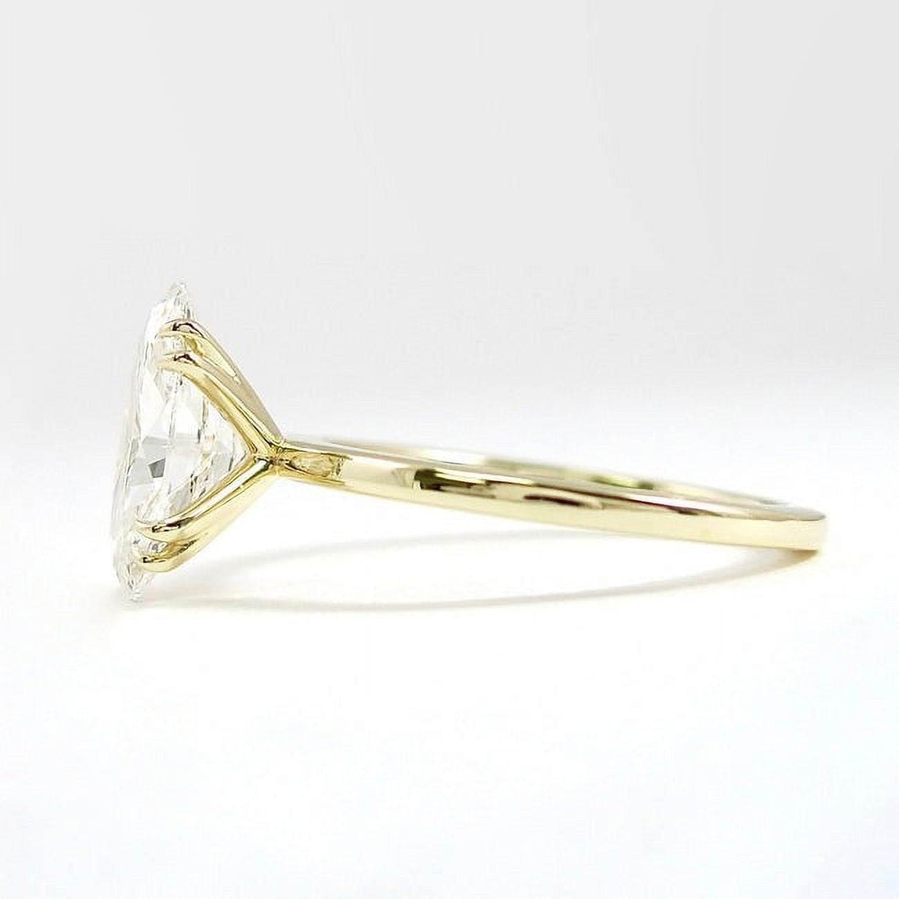 SOLITAIRE JEWELS 4CT Oval Cut Solitaire Style Moissanite Engagement Ring For Women Gift In 10K Yellow Gold