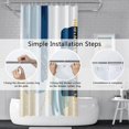 thumbnail image 6 of Boho Style Shower Curtain Watercolor Darkblue and Yellow Geometric Pattern Shower Curtains for Modern Abstract Bathroom Waterproof Fabric Decor Set with Hooks, 72W x 72H Inch, 6 of 6