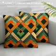 thumbnail image 3 of PIKWEEK  Square Pillow Geometric Plaid Embroidery Cut Velvet Cushion Case Luxury Modern Throw Pillow Cover Decorative Pillow for Couch Sofa Living Room Bedroom Multiple specifications, 3 of 5