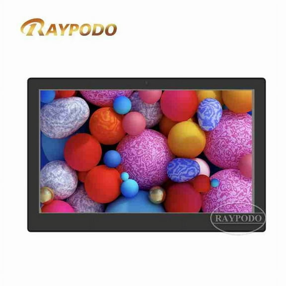 Raypodo 15.6 inch touch tablet pc Rockchip RK3566 Android 11 Operation System RJ45 PoE two usb port LED Screen Supports wall mounting
