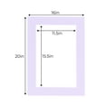 thumbnail image 3 of Light Purple Acid Free 16x20 Picture Frame Mats with White Core Bevel Cut for 12x16 Pictures - Fits, 3 of 4