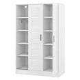 thumbnail image 6 of ArcticScorpion Armoires with Shelves Multi Functional Wardrobe Closet, Medium Density Fiber, White, 6 of 9