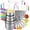 Silver, variant on Measuring Cups and Spoons Set, 5 Stainless Steel Measuring Cups for Dry and Liquid Ingredients, 7 Measuring Spoons, 3 Plastic Measuring Cup with 1 Measuring Conversion Chart
